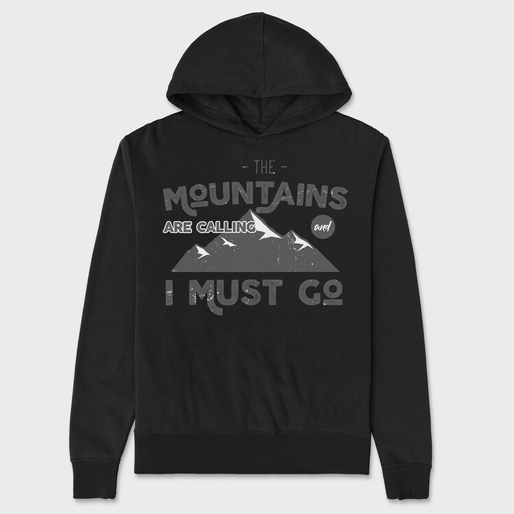 The Mountains Are Calling 2, Unisex Men's Hoodie