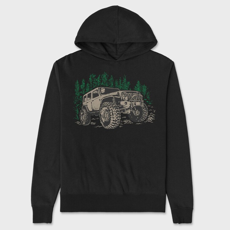 Offroad Jeep, Unisex Men's Hoodie