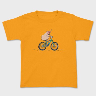 Kids' T-Shirt, Bicicycle Sheep