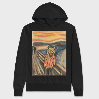 Унисекс Мъжко Суичър, Hipster Scream