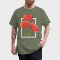 Flower Line, Unisex Men's T-Shirt