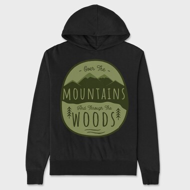Over the Mountains, Unisex Men's Hoodie