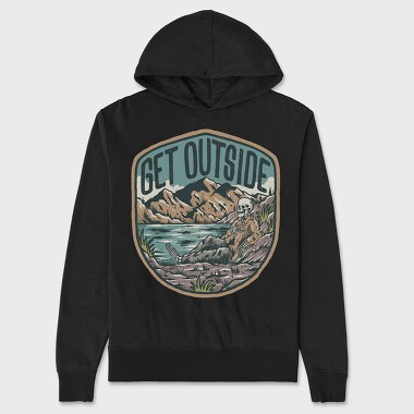 Get Outside Skeleton, Unisex Men's Hoodie