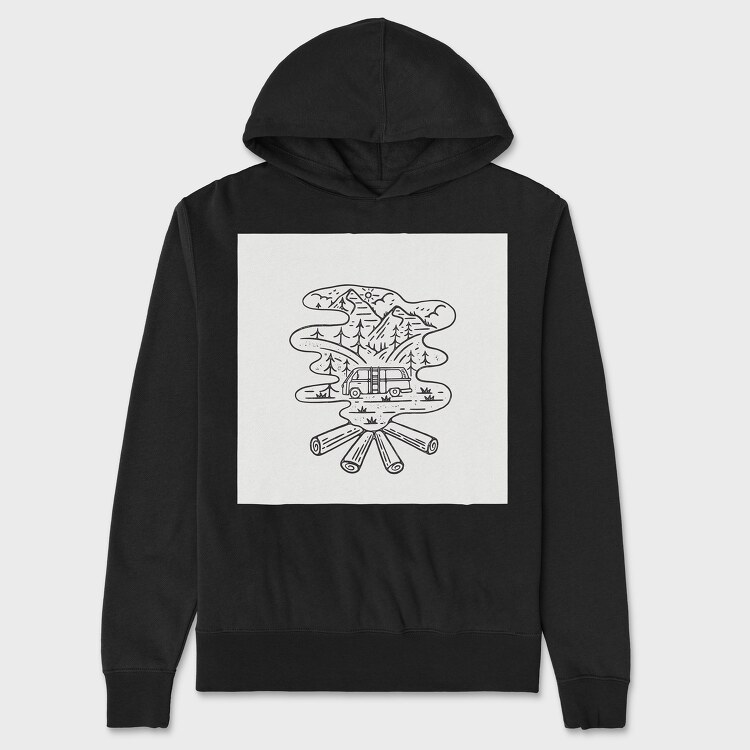 Campfire Camp, Unisex Men's Hoodie