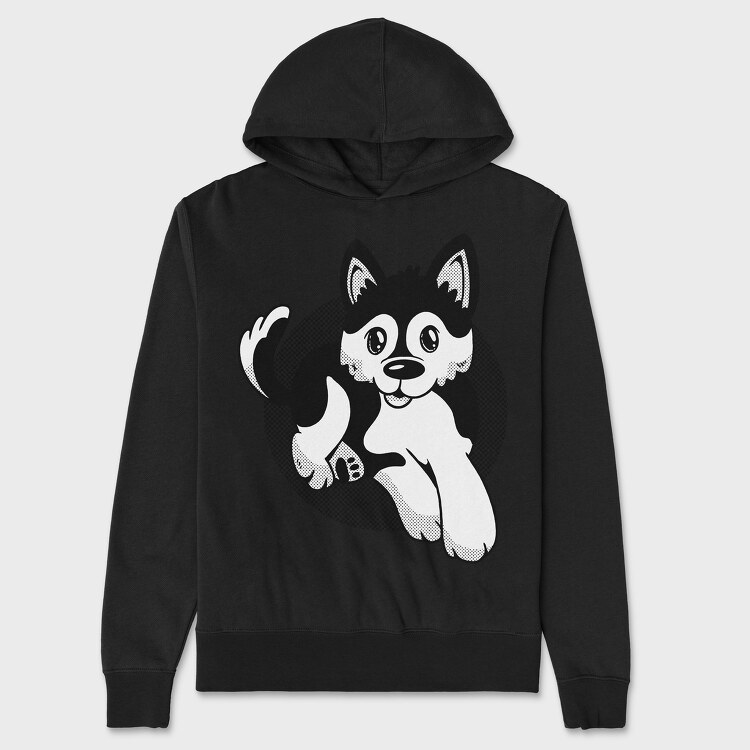 Pomsky Dog, Unisex Men's Hoodie