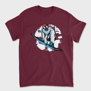 Snowboard Yeti, Unisex Men's T-Shirt