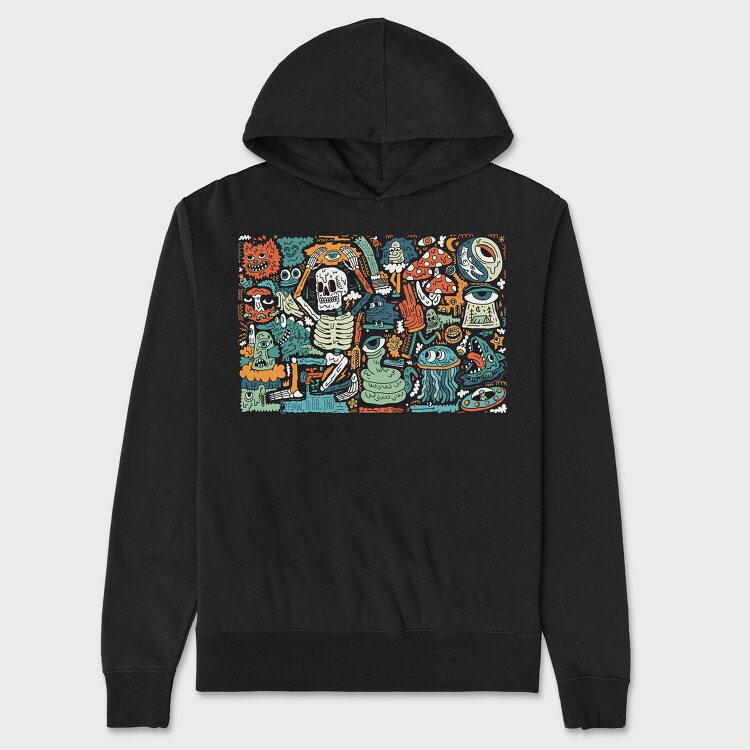 Psychedelic Illustration 1, Unisex Men's Hoodie
