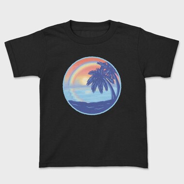 Sunset Rainbow Beach, Kids' T-Shirt