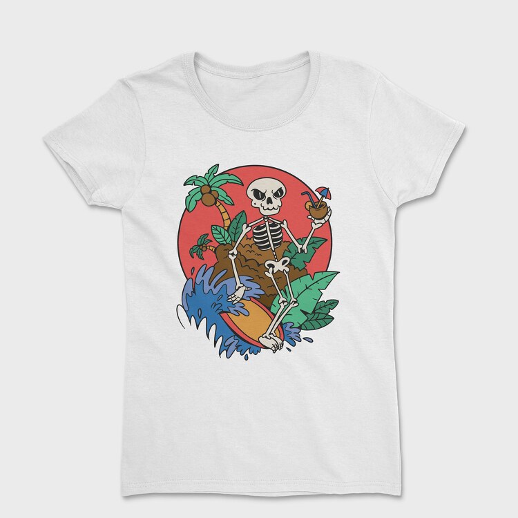 Surfing Skeleton, Дамска Тениска