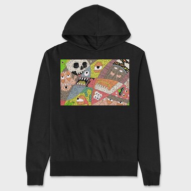 Psychedelic Illustration, Unisex Men's Hoodie
