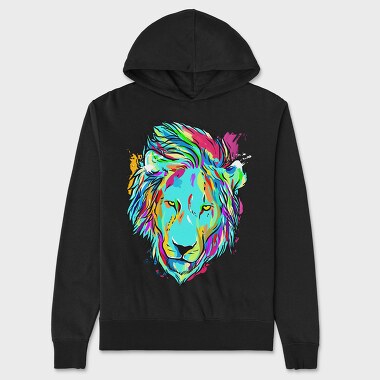Colorful Lion 2, Unisex Men's Hoodie