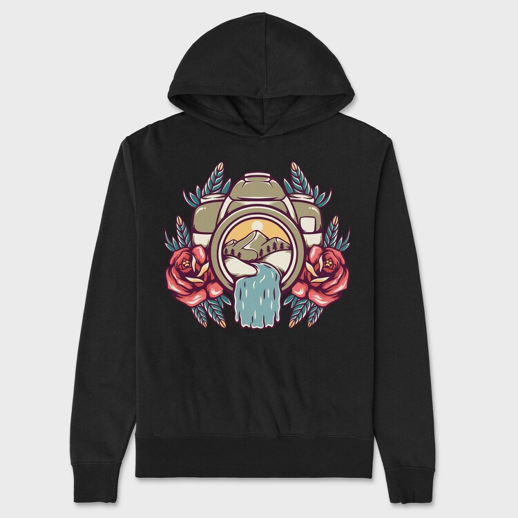 Camping Illustration 7, Unisex Men's Hoodie