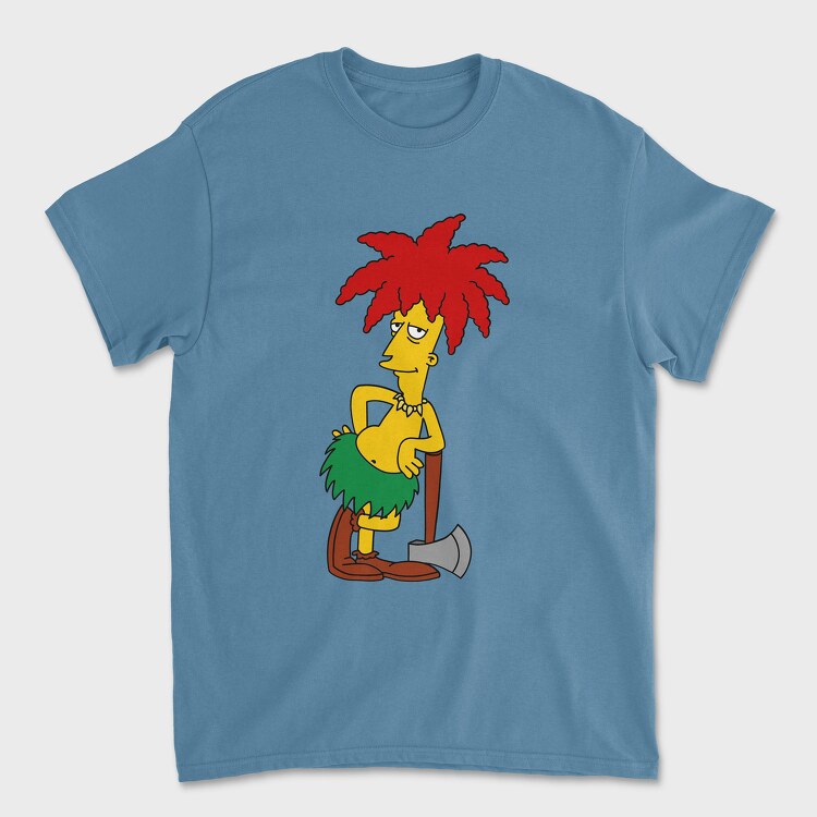 Raven Perch on the Flower Branch, Unisex Men's T-Shirt