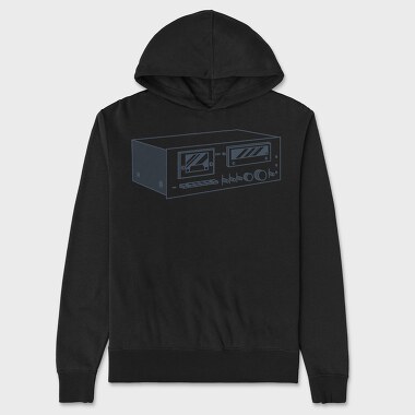 Vintage Audio Illustration 3, Unisex Men's Hoodie