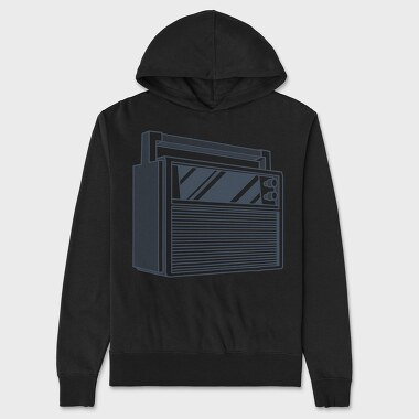 Vintage Audio Illustration 4, Unisex Men's Hoodie