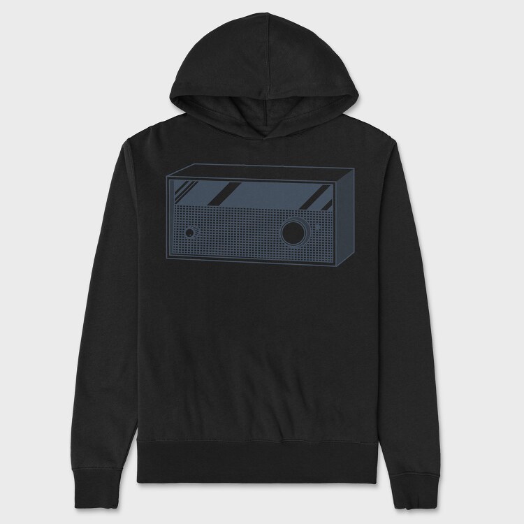 Vintage Audio Illustration, Unisex Men's Hoodie