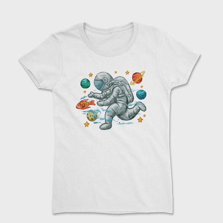 Astronaut Painting, Women's T-Shirt