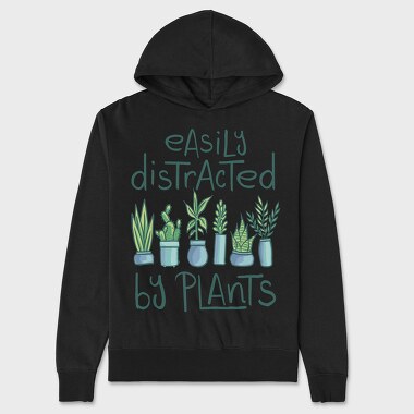 Easily Distracted by Plants, Unisex Men's Hoodie