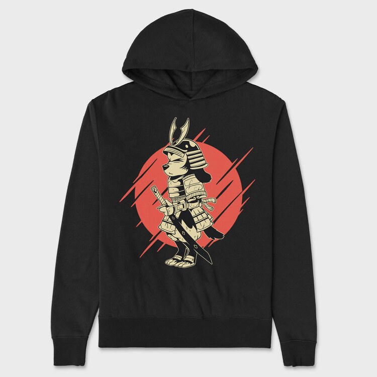 Samurai Dog, Unisex Men's Hoodie