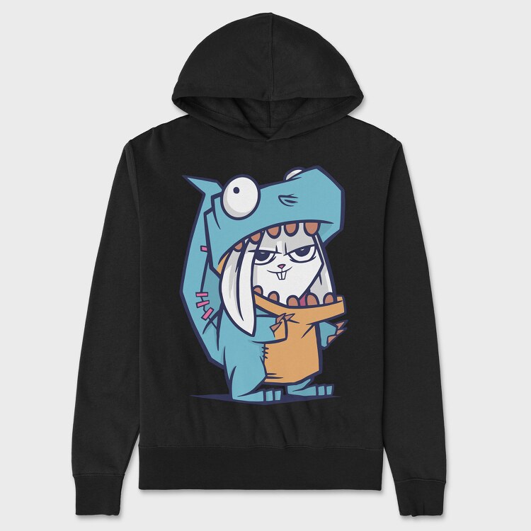 Rabbits Dinosaur, Unisex Men's Hoodie
