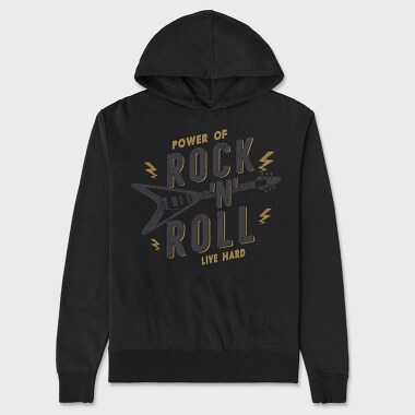 Rock N Roll, Unisex Men's Hoodie
