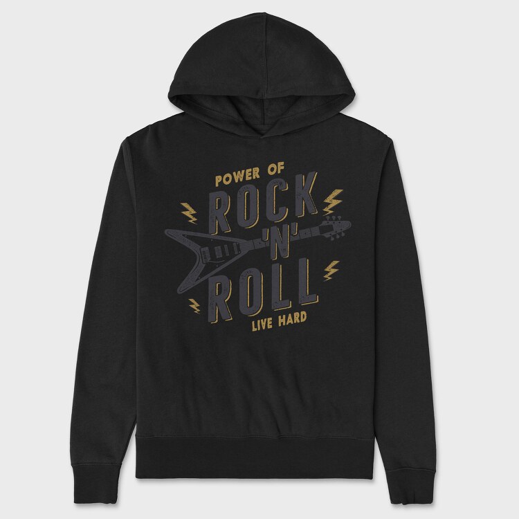 Rock N Roll, Unisex Men's Hoodie