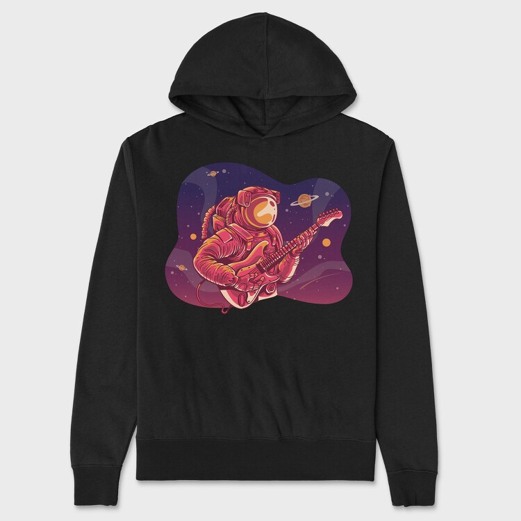 Astronout Guitar, Unisex Men's Hoodie