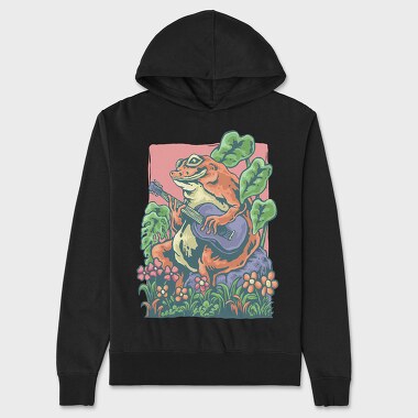 Vintage Frog Guitar, Unisex Men's Hoodie