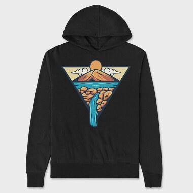 Mountain Illustration 1, Unisex Men's Hoodie