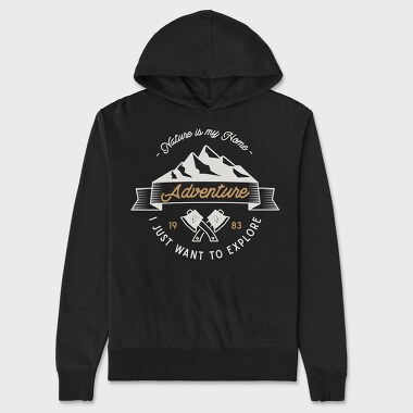 I Just Want to Explore, Unisex Men's Hoodie