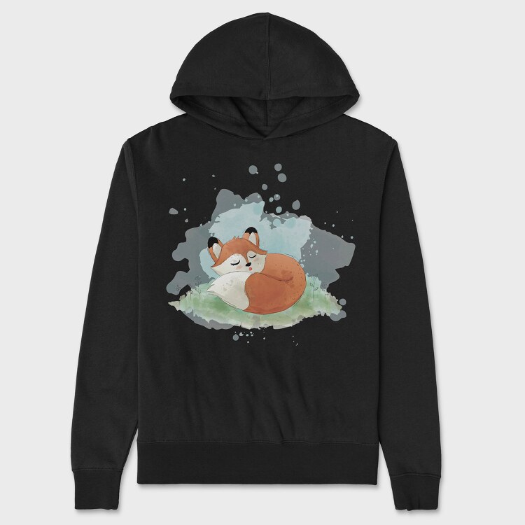 Watercolor Fox, Unisex Men's Hoodie