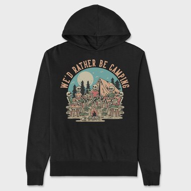 Wed Rather Be Camping, Unisex Men's Hoodie