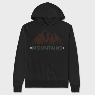 mountain retro, Unisex Men's Hoodie