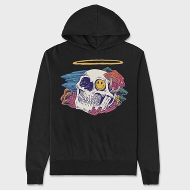 Skull Mushrooms, Unisex Men's Hoodie