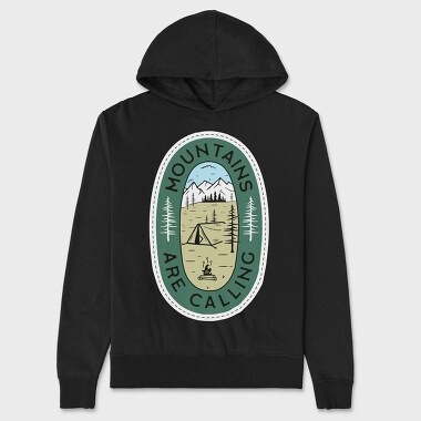 Mountains Are Calling Camp, Unisex Men's Hoodie