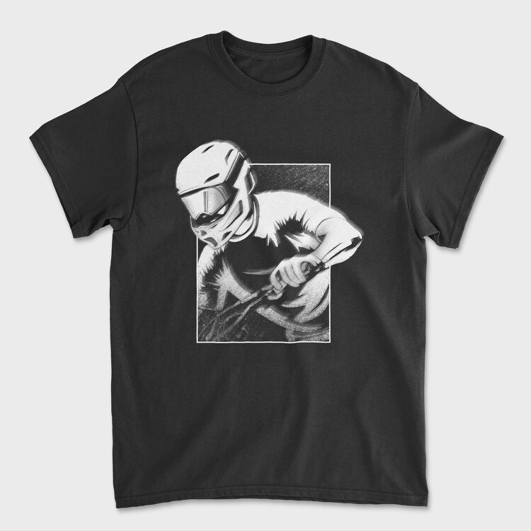 Downhill Biker, Unisex Men's T-Shirt