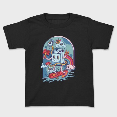 Abstract Cartoon Skate, Детска Тениска