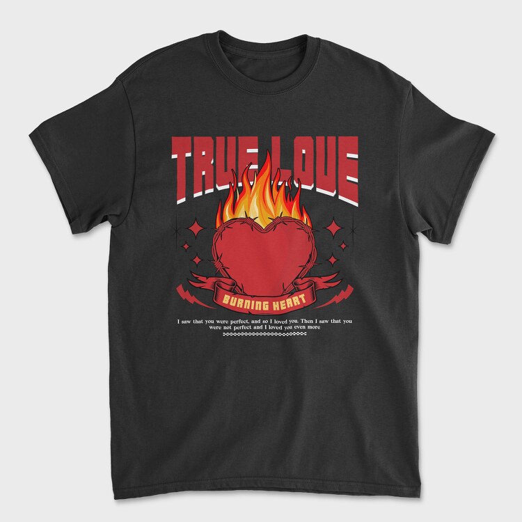 Burning Heart, Унисекс Мъжка Тениска
