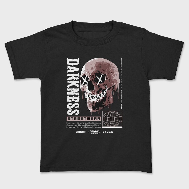 Darkness Skull, Kids' T-Shirt