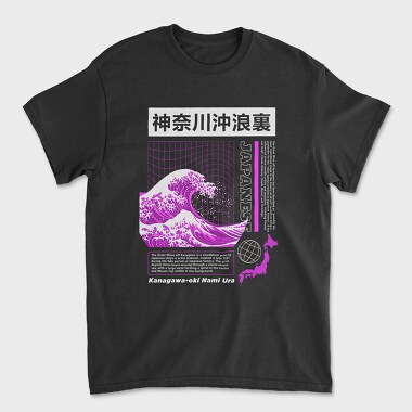 Japanese Wave Purple, Unisex Men's T-Shirt
