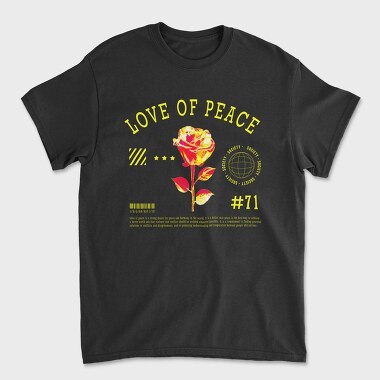 Love of Peace Yellow, Unisex Men's T-Shirt