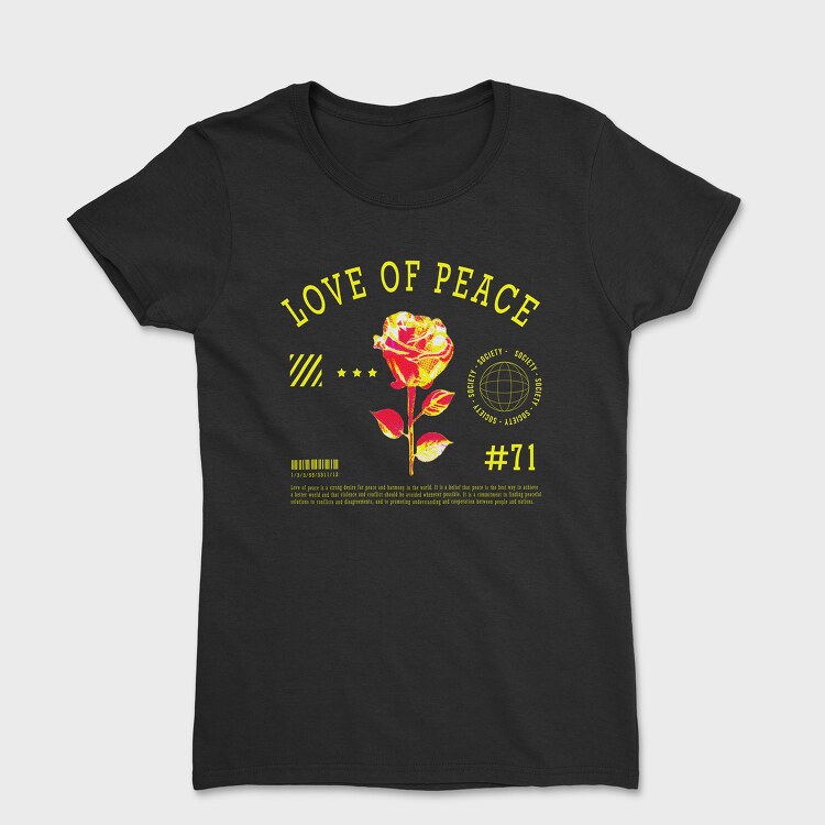 Love of Peace Yellow, Women's T-Shirt