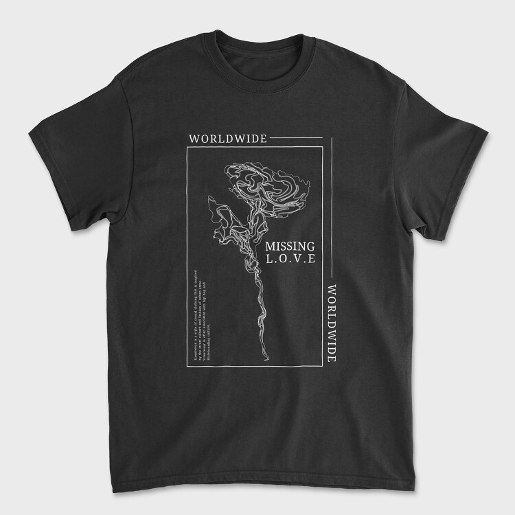 Missing Love, Unisex Men's T-Shirt