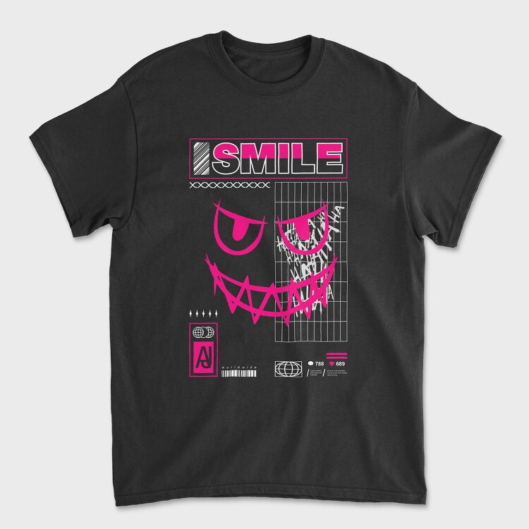 Pink Smile, Unisex Men's T-Shirt