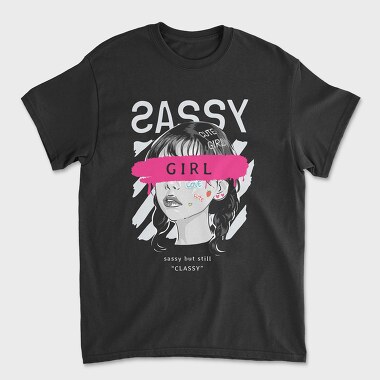 Sassy Girl, Unisex Men's T-Shirt