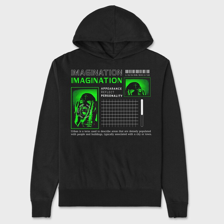 Iagination, Unisex Men's Hoodie