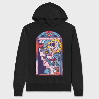 Abstract Cartoon Flower, Unisex Men's Hoodie