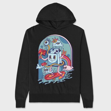 Abstract Cartoon Skate, Унисекс Мъжко Суичър