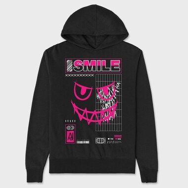 Pink Smile, Unisex Men's Hoodie