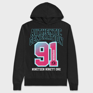 Authentic Generation, Unisex Men's Hoodie